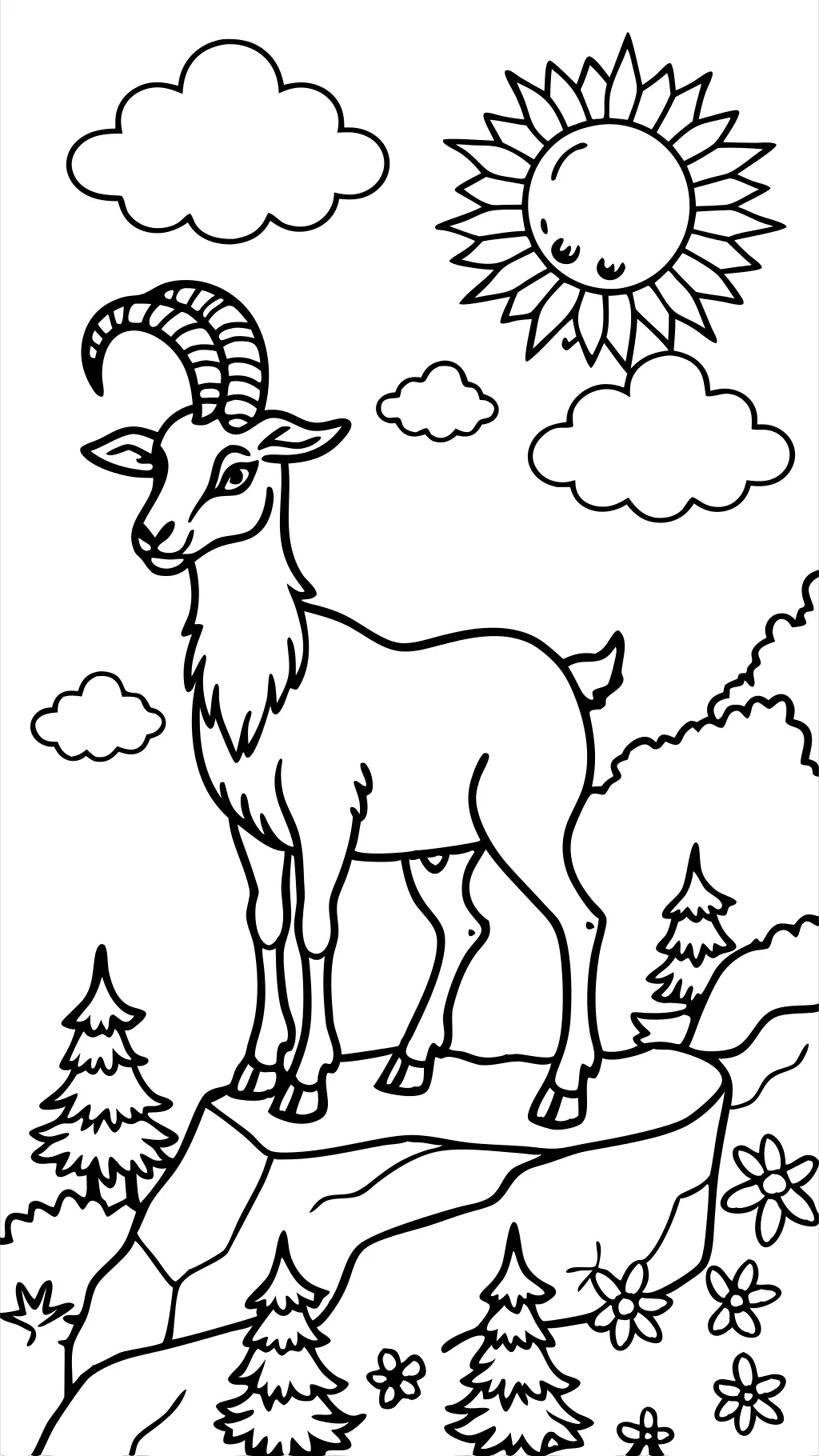 goat coloring page